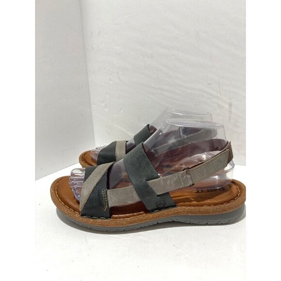 Born Taye Sandals womens Blue Colorblock Leather confort Sandals size 7-7.5 - Picture 1 of 7